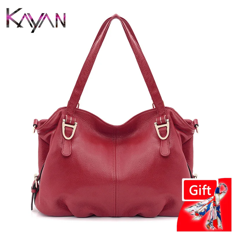 Женская сумка-тоут из натуральной кожи с ручками