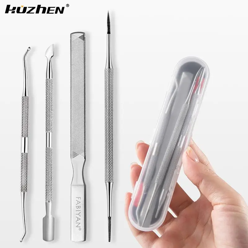 

1Set Nail Art Dual End Stainless Steel Dirt Remove Cleaning Stick Nail Toenail Ingrown Correction File Manicure Pedicure Tool