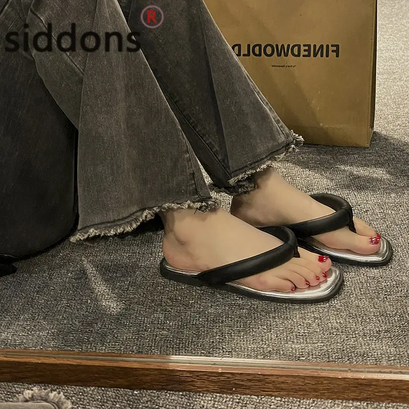 

Summer flat open toe women's sandals 2023 casual simple women's flip-flops home slippers