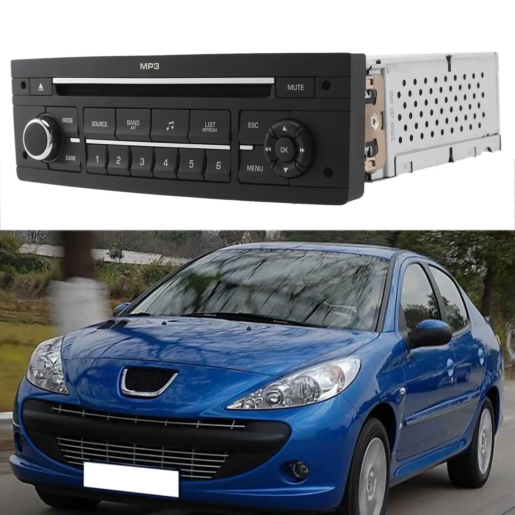 CD-плеер RD43 с функцией USB AUX для 206 207 307 508 C2 C4 C5 C6 вместо плеера RD4