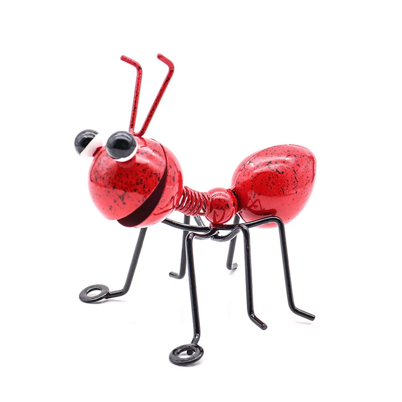 4pcs Patio Craft Yard Outdoor Garden Cute Insect Hanging Home Decor Gift Ornament Metal Ant Living Room Wall Art Sculpture images - 6