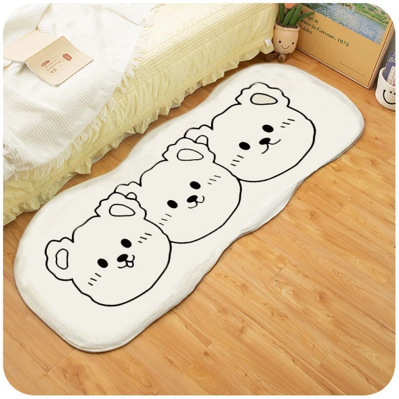 Креативный ковер в скандинавском стиле плюшевый мультяшный для прикроватной