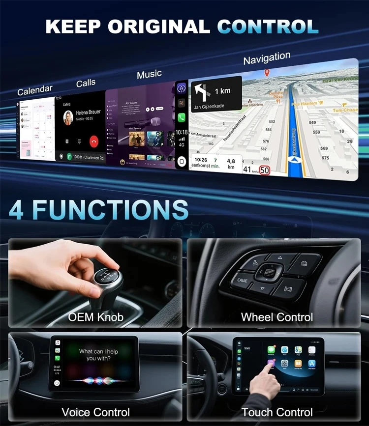 Фото Адаптер Wooboobox CarPlay для Android Auto: проводной в беспроводной, интеллектуальная система Wi-Fi и Bluetooth для Honda M22 №4