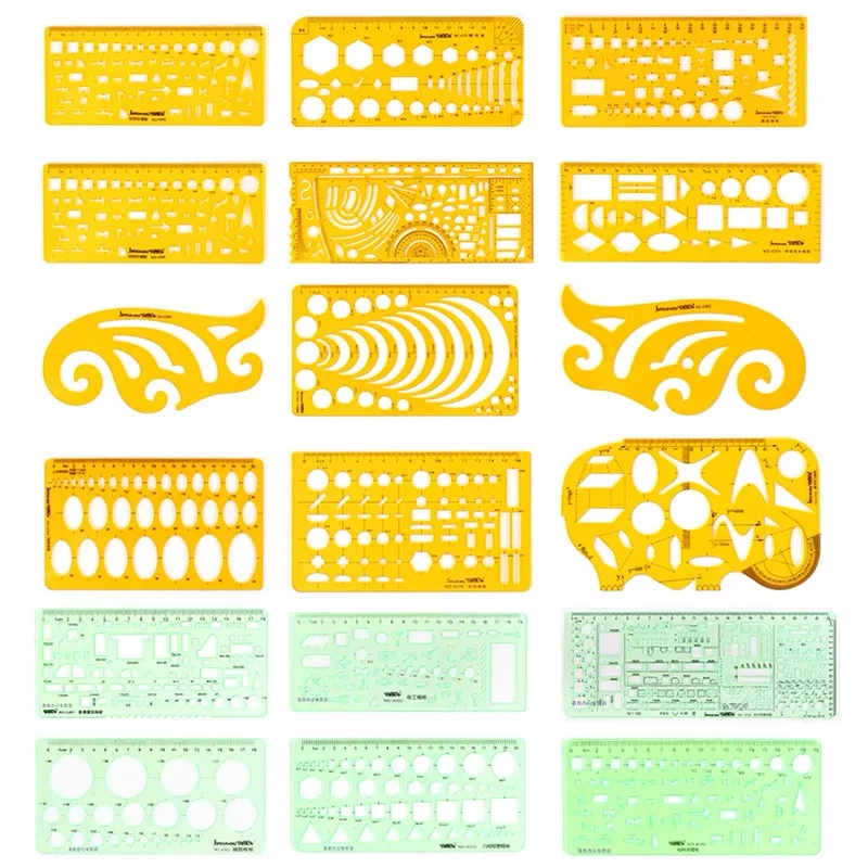 

Oval Ruler Ruler Jinsihou Measuring Drawing Construction/geometry/math/furniture/curve/round Set Stencil Soft Resin Durable