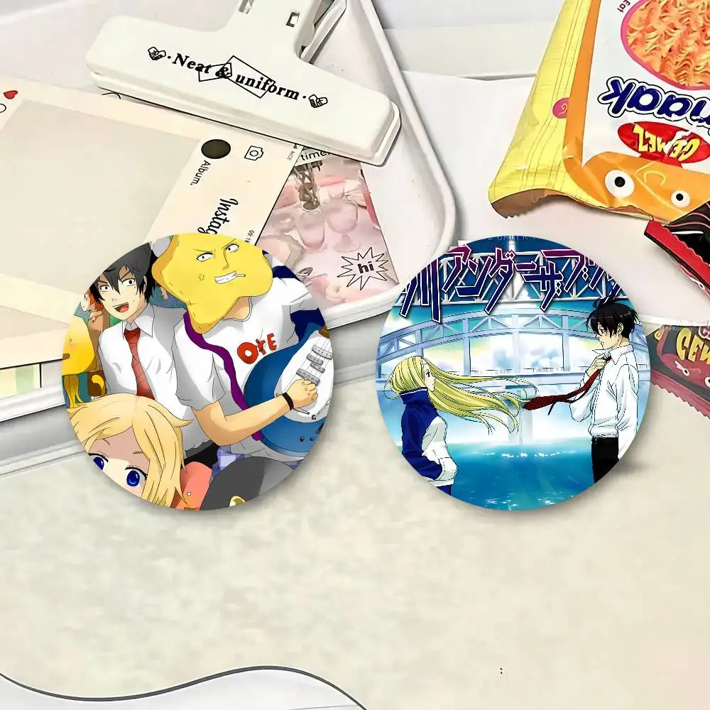 Фото Значки-броши A-Arakawa Under The Bridge ANIME, мультяшные значки для друзей, для рюкзаков, одежды, коллекционные аксессуары, украшения, подарок №4