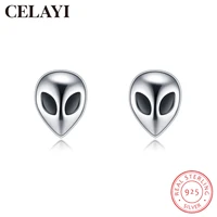 celayi stud earrings for women 2022 new 925 sterling silver trend alien stud earrings to sleep without picking earrings jewelry