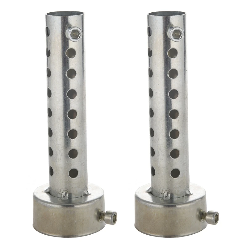 

2 шт., серебристый глушитель для выхлопных газов мотоцикла, 48 мм X 140 мм