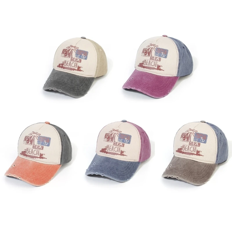 

Бейсболка с эффектом потертости Snapback, Пляжная бейсболка, Кепка с козырьком