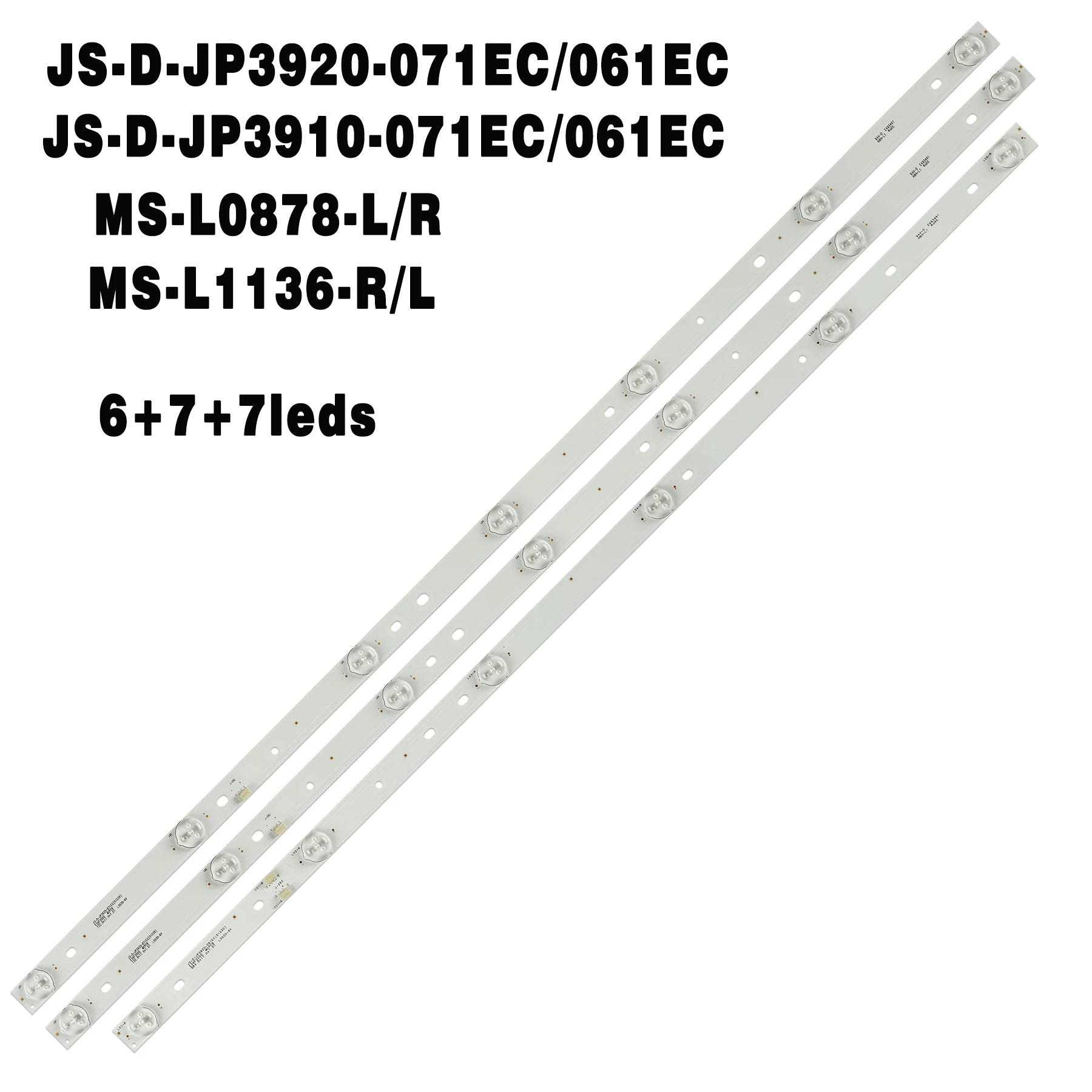 30pcs led backlight led strip MS-L0878-L/R V7 V6 E365061 MS-L1136-R/L AKAI AKTV401 AKTV403 AKTV4021 AKTV408 JS-D-JP3910-071EC