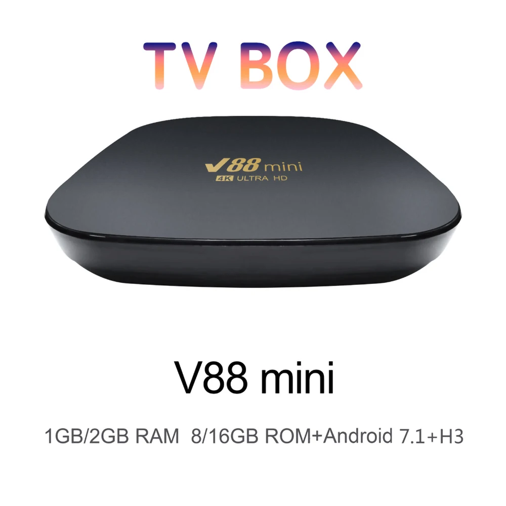 

V88 Mini Smart TV Box Android 12 Allwinner H3 Quad Core 2.4G WIFI 8K H.265 Set Top Box 2GB+16GB Media Player Home Theater