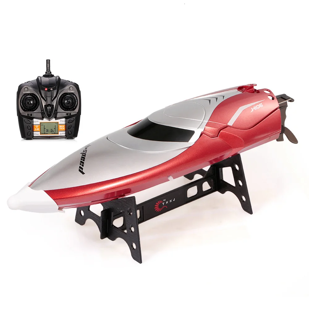 

RC Speedboat H106 2.4G 25km/h 7.4V 600mAh High Speed Racing Electric Boat 150ms Distances Remote Control Boats Gifts Toys Boys