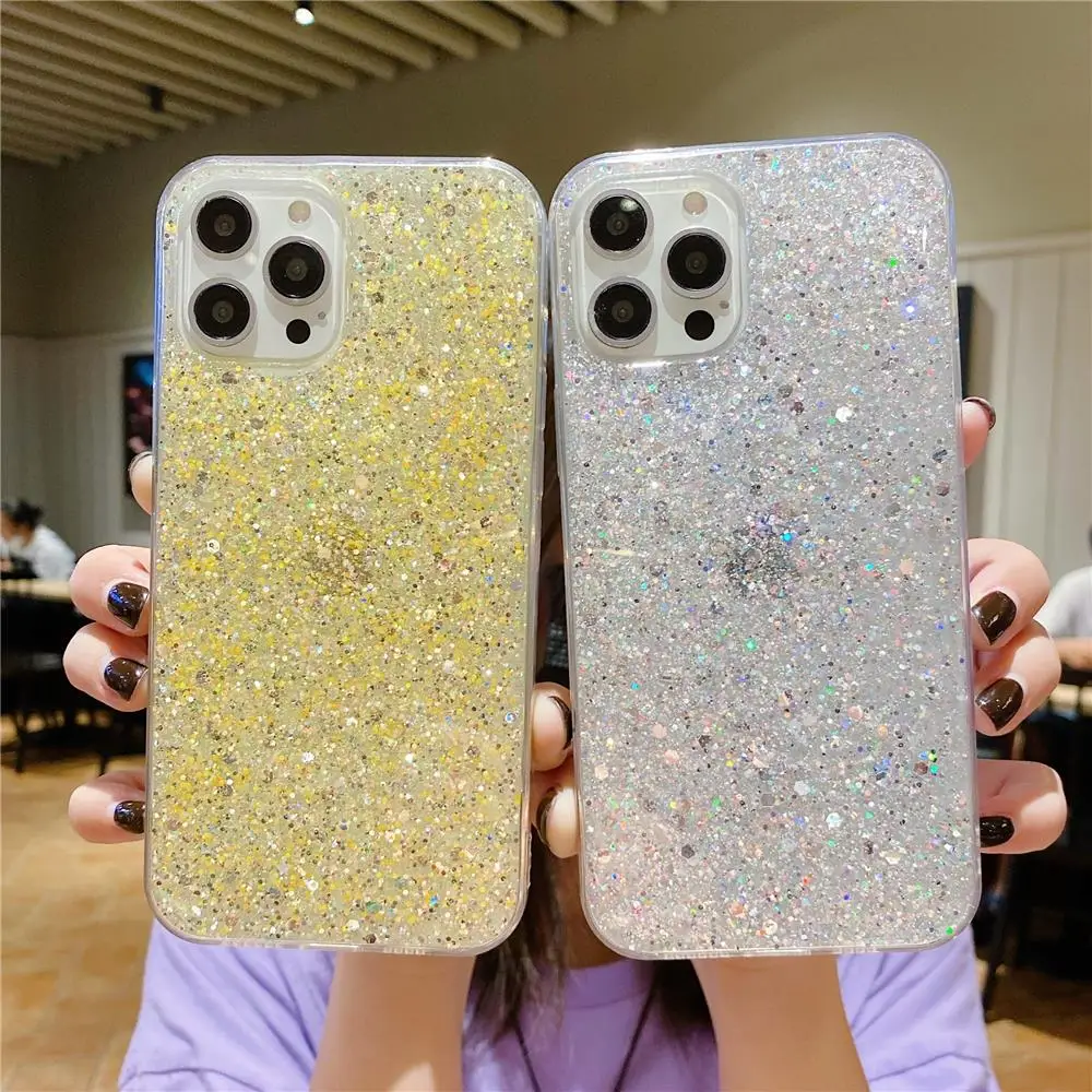 Фото Роскошный блестящий чехол для телефона OPPO Reno 8 Pro 7Z 6Z 5F 4F 2Z A9X F19 Pro F11 F9Pro, мягкий силиконовый чехол со стразами и блестками №4