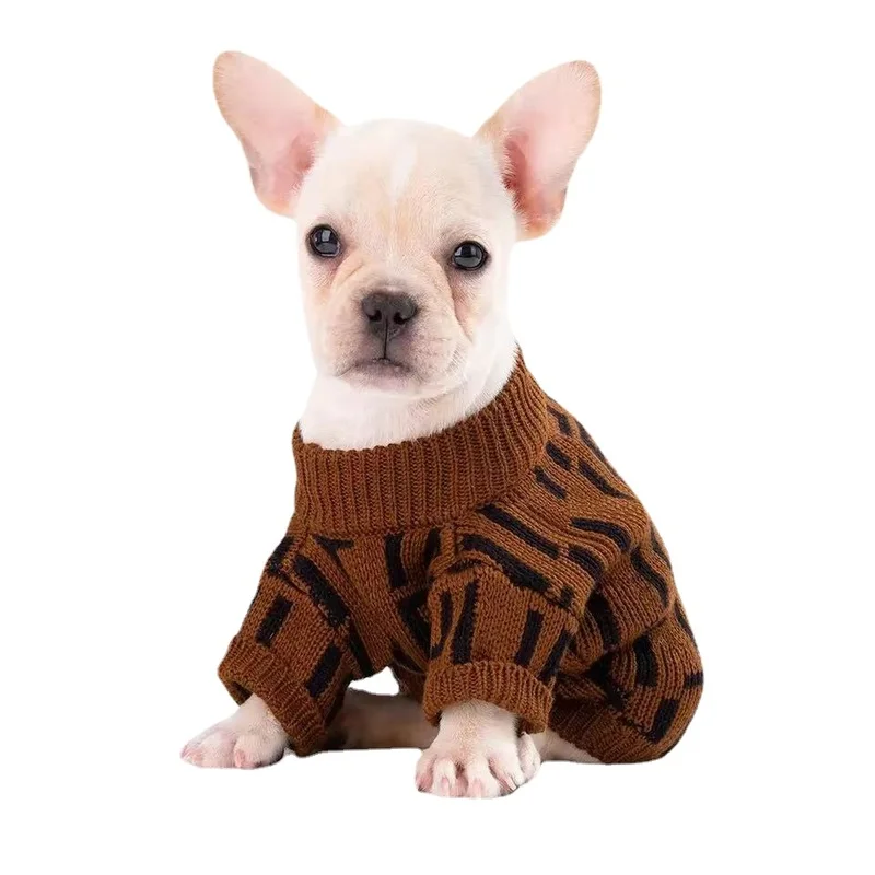 

Luxury Puppy Pet Sweaters Designer Dog Clothes Small Dog Chihuahua Yorkshire French Bulldog Fashion Dog Shirts Cat Clothes A-008