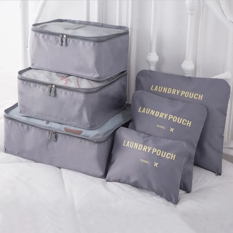 6-piece Set, Travel Portable Underwear, Multi-purpose Clothing Sorting Bag, Portable Storage Bag Travel Packing Cubes
