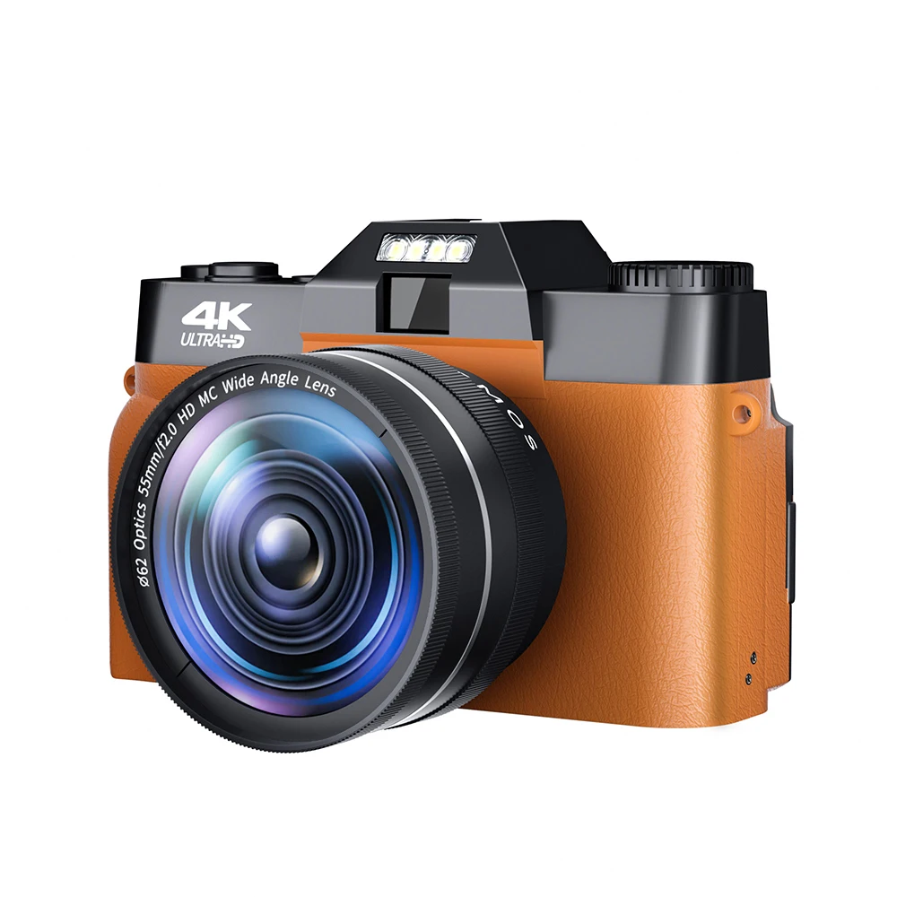 Винтажная цифровая фотокамера 48 МП широкоугольный объектив фотографический
