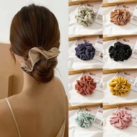elegant ruched ruffled scrunchies for women exquisite lace elastic hair band handmade hair ring fashion korean hair accessories