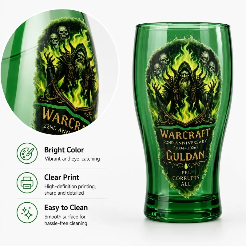 Фото Коллекционная пивная кружка World of Warcraft к 22-летию: Гулдан Фел (зеленая), WOW 