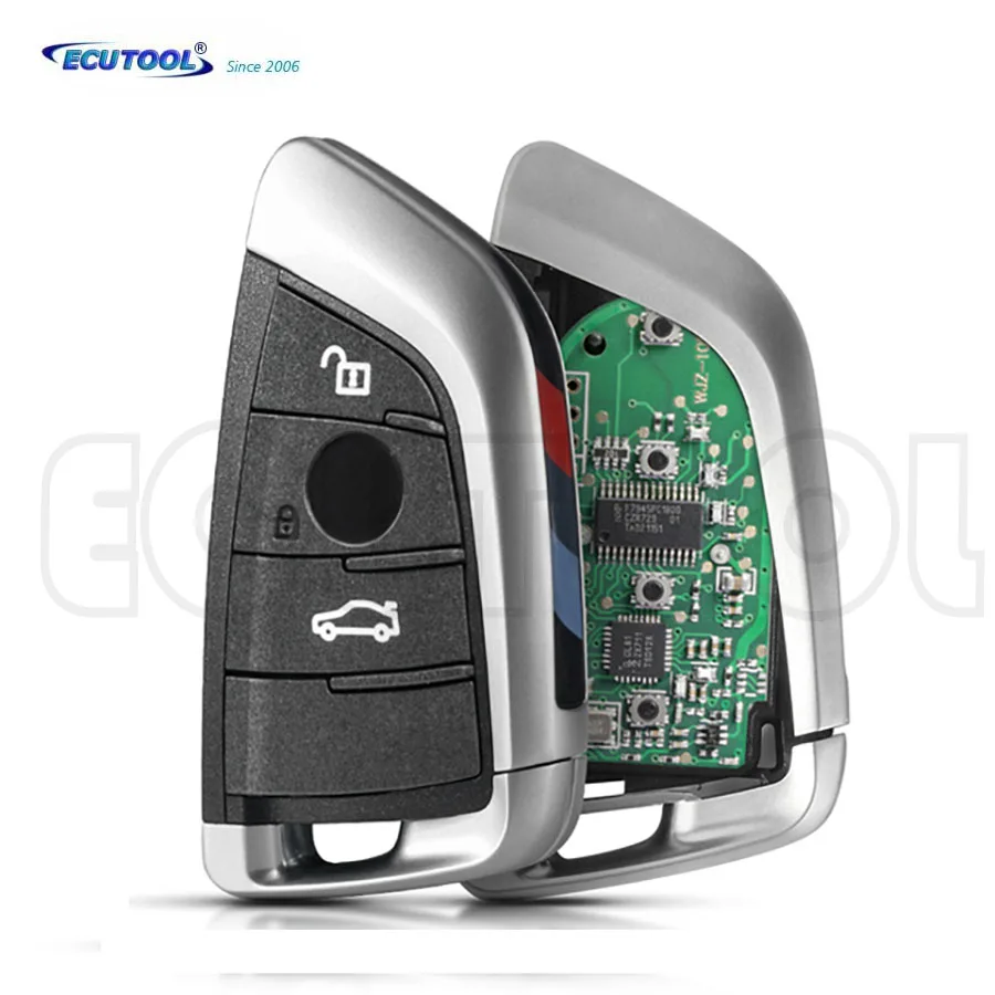 

ECUTOOL 3 Buttons Black 315 /433 /868MHZ ID49 PCF7953P Remote Car Key Keyless Entry For BMW F FEM CAS4 5 7 Series X5 X6 2014+