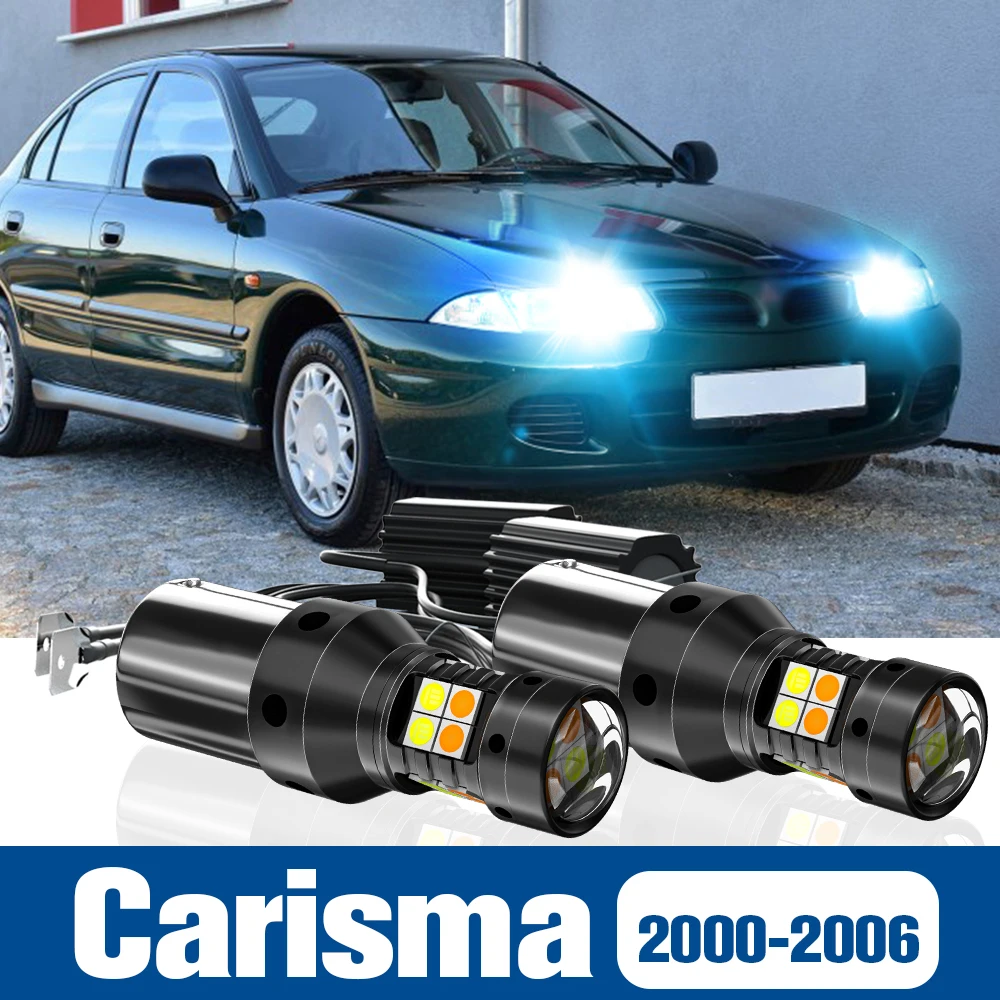 

2x LED Dual Mode Turn Signal+Daytime Running Light DRL Accessories Canbus For Mitsubishi Carisma 2000-2006 2001 2002 2003 2004