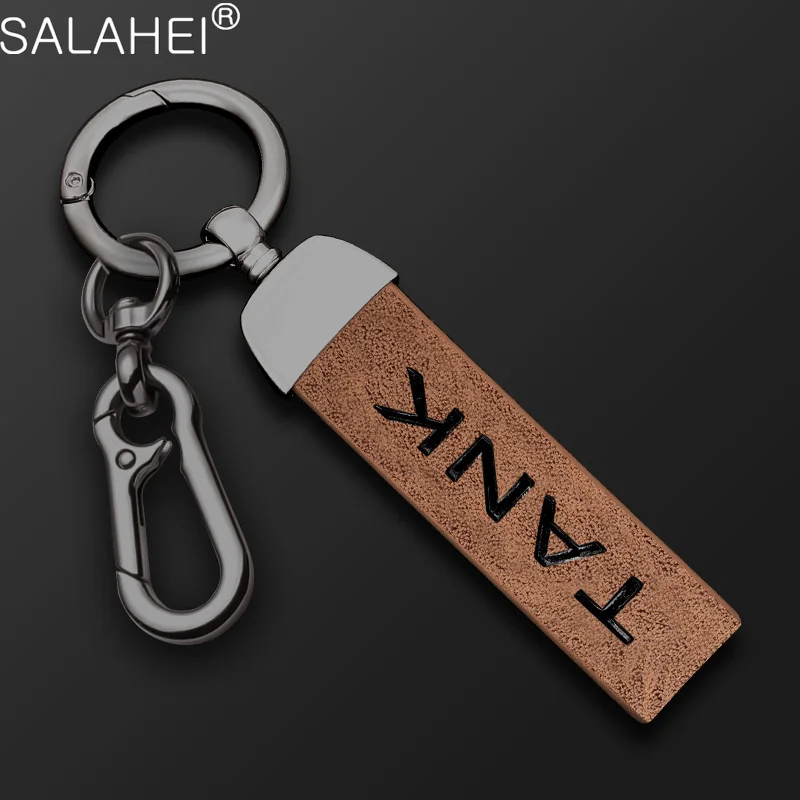 

Leather Car Emblem Key Ring Keychain Keyring For Great Wall GWM WEY TANK 300 500 Tank300 Tank500 Auto Decoration Accessories
