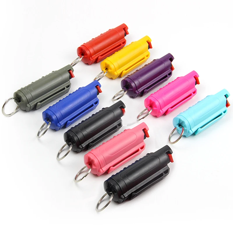 

10 шт., разноцветные брелоки для самозащиты