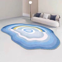 design wabi sabi living room carpet light luxury high end minimalist living room room coffee table mat irregular shaped carpet