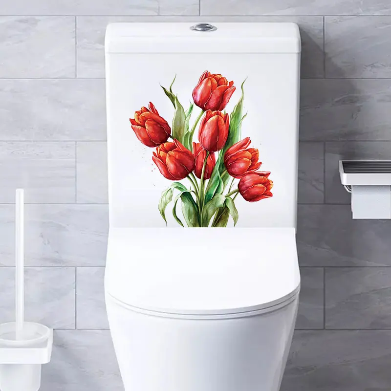 

Наклейка на стену розовый тюльпан S205