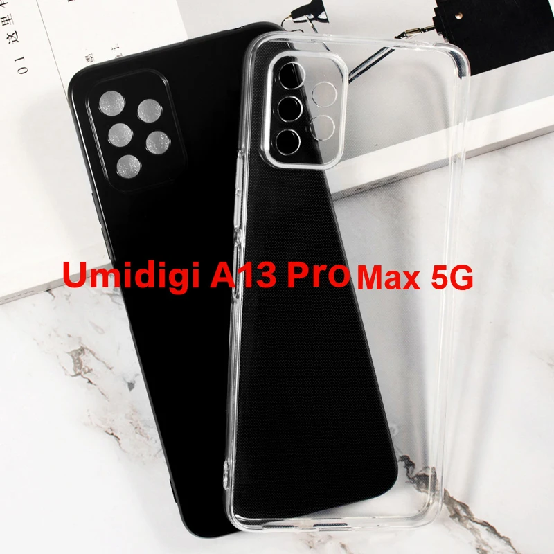 Закаленное стекло 2 в 1 для UMIDIGI A13 Pro Max 5G силиконовый прозрачный чехол телефона