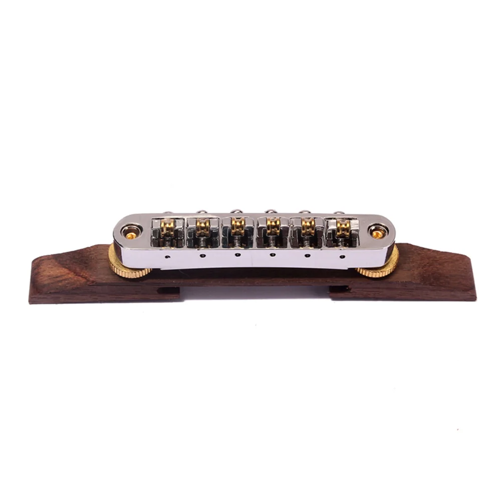 

Gold Roller Saddles Mahogany Archtop Guitar Bridge Rosewood Adjustable Bridge Tailpiece