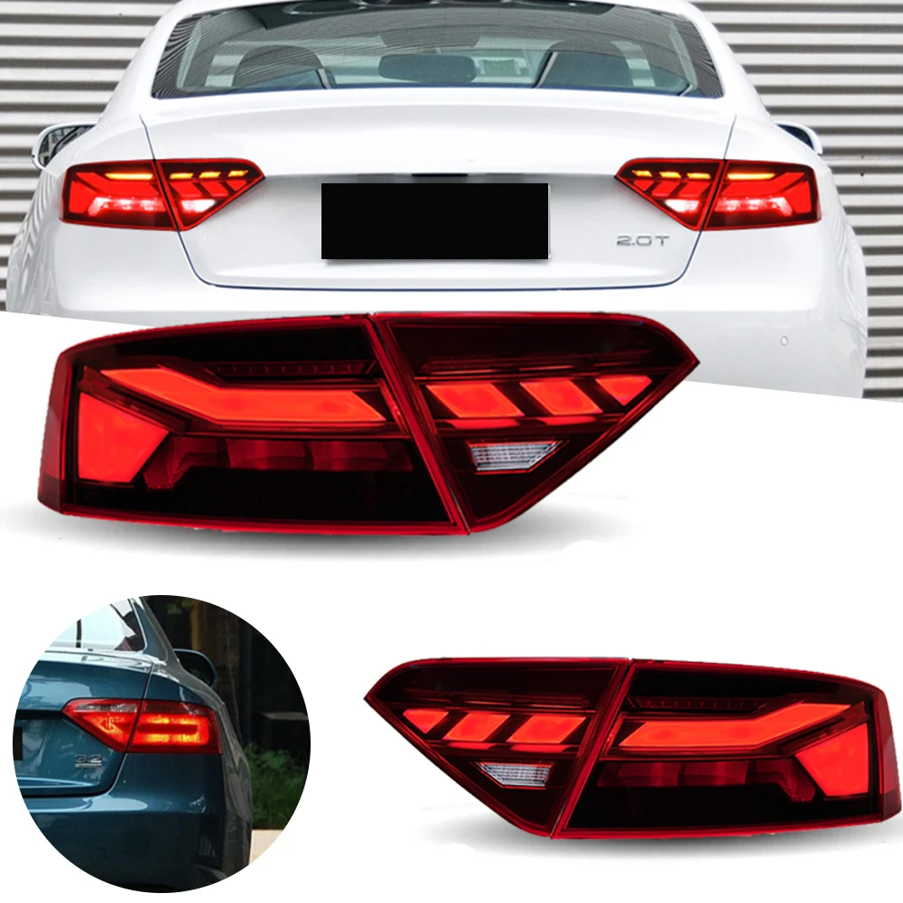 Taillight For Audi A5 LED Taillights 2008-2016 Tail Lamp Car Styling DRL Signal Projector Lens Automotive Accessories