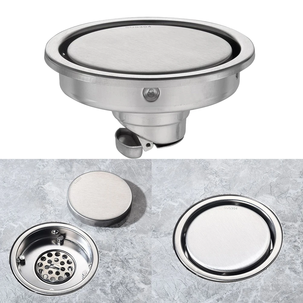 

1 Pc 304 Stainess Steel Bathroom Floor Drain Round Grate Waste Drainer Floor Filler For Bathroom Hardware Accessories