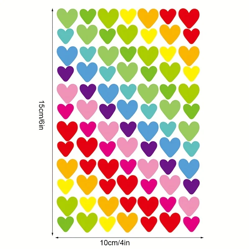 5 шт. наклейка в виде звезды Радуга