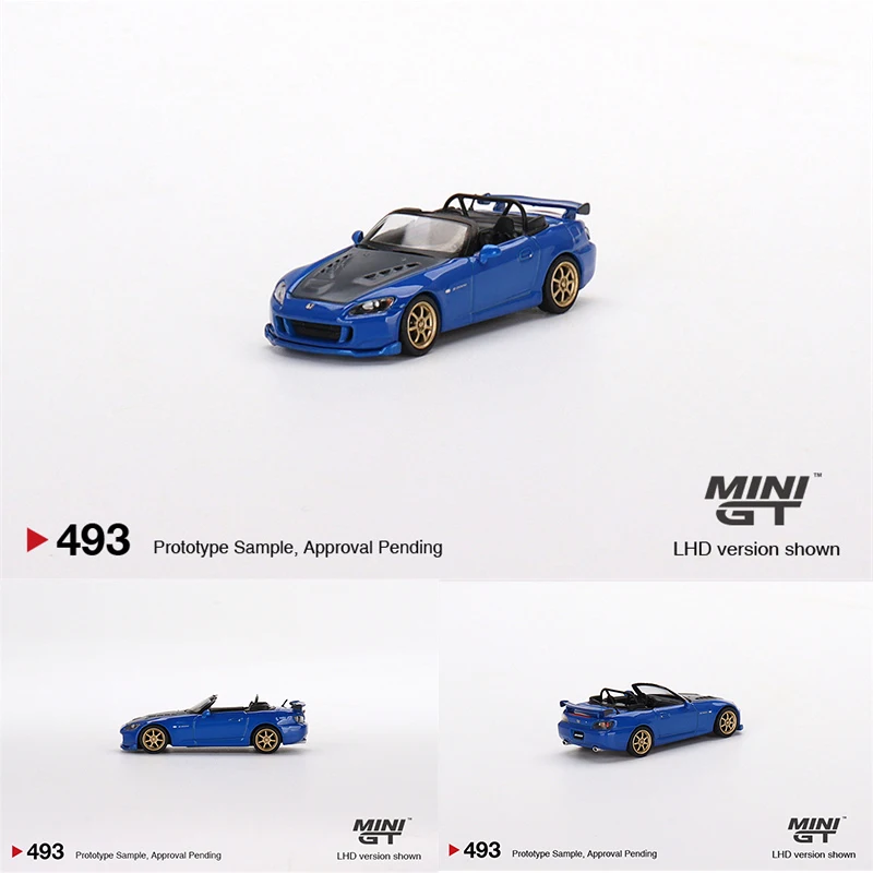 

MINI GT 1:64 S2000 AP2 Mugen Monte Carlo Blue Pearl Коллекционная модель автомобиля из сплава, Миниатюрные модели машинок, игрушки для детей 493