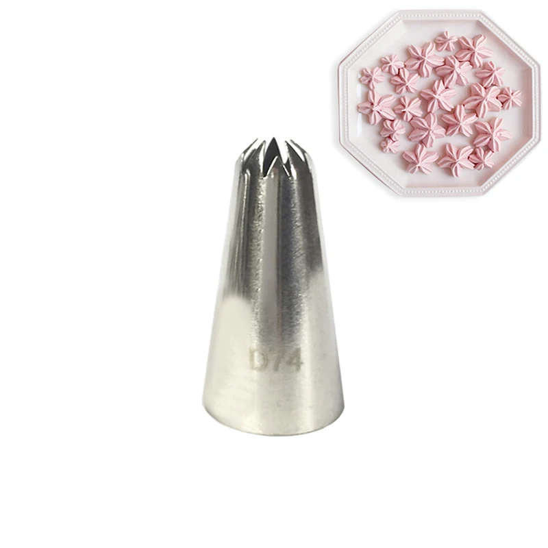 

#D74 Cherry Blossoms Cream Pastry Tip Stainless Steel DIY Cupcake Baking Icing Piping Nozzles Cake Fondant Decorating Tools