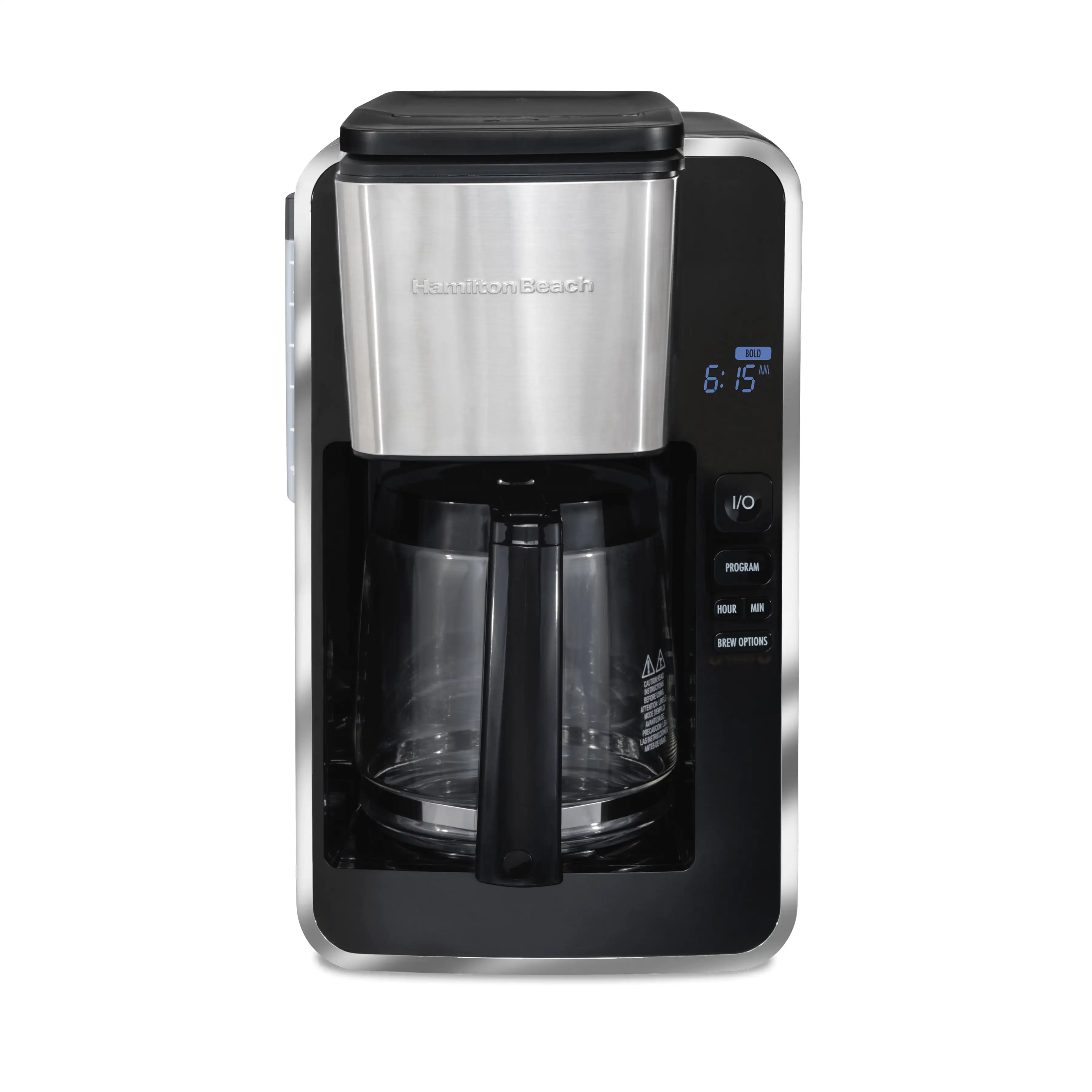 

Front Fill Deluxe 12 Cup Programmable Coffee Maker, Easy Programming, Customized Brewing, Easy Touch, Automatic Shut-off