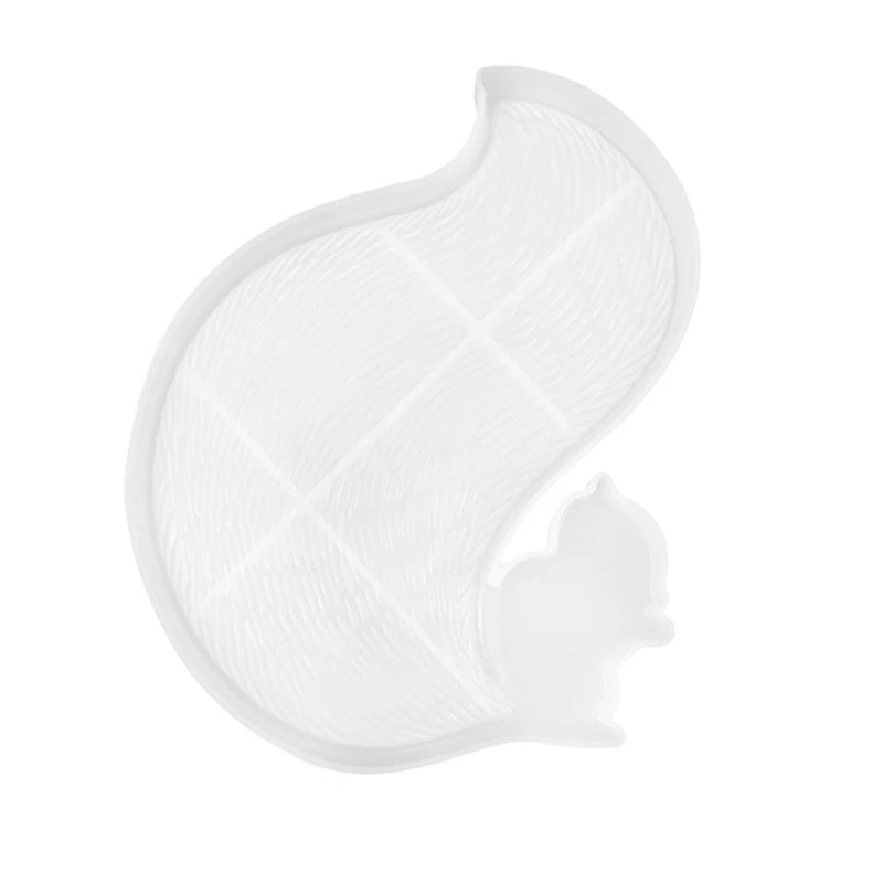 

DIY Crystal Epoxy Resin Mold Squirrel Large Tray Jewelry Storage Box Table Tray Coaster Silicone Mold