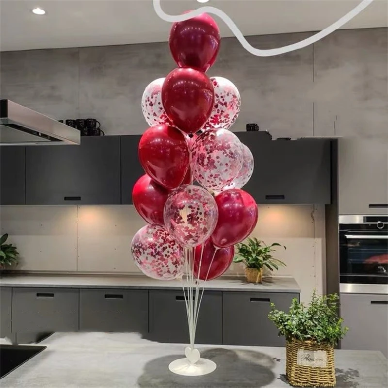 

Modern Romantic Festive Decor Balloons Wedding Layout Shop Open Birthday Party Decorations With Bracket Colorful Latex Balloons