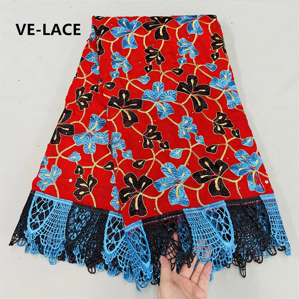 

Африканская швейцарская вуаль кружева в Швейцарии 2023 высокое качество 5 ярдов Африканский хлопок сухая кружева для шитья вечернее платье женское