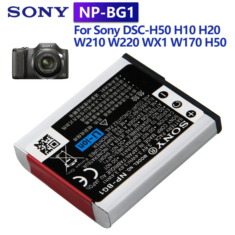 Оригинальная Аккумуляторная батарея для Sony HX5V HX7V W210 W220 WX1 W170 H50 HX9V HX10V H7 HX5C HX30 FG1 W80