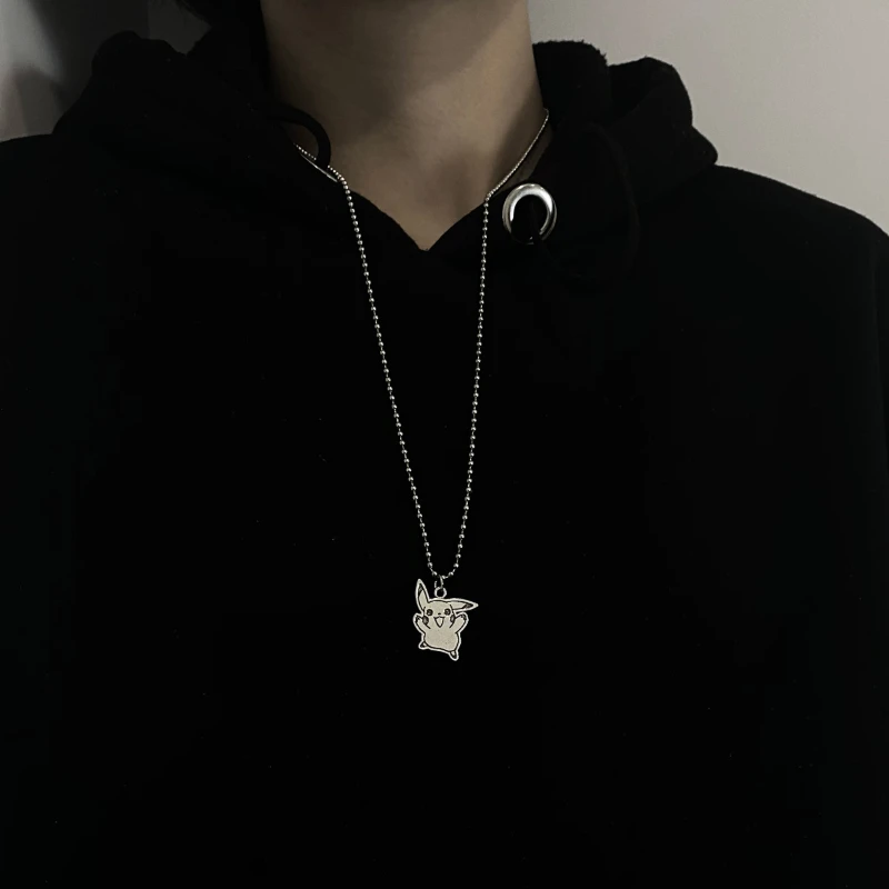 

Японский милый мультяшный длинный ожерелье Пикачу для мужчин и женщин с одним и тем же подарком InsPersonalityHipHopPendantHarajukuStyleAccessories