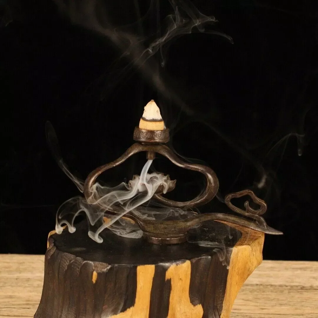 13 см китайская бронзовая курильница кастрюля старая латунная