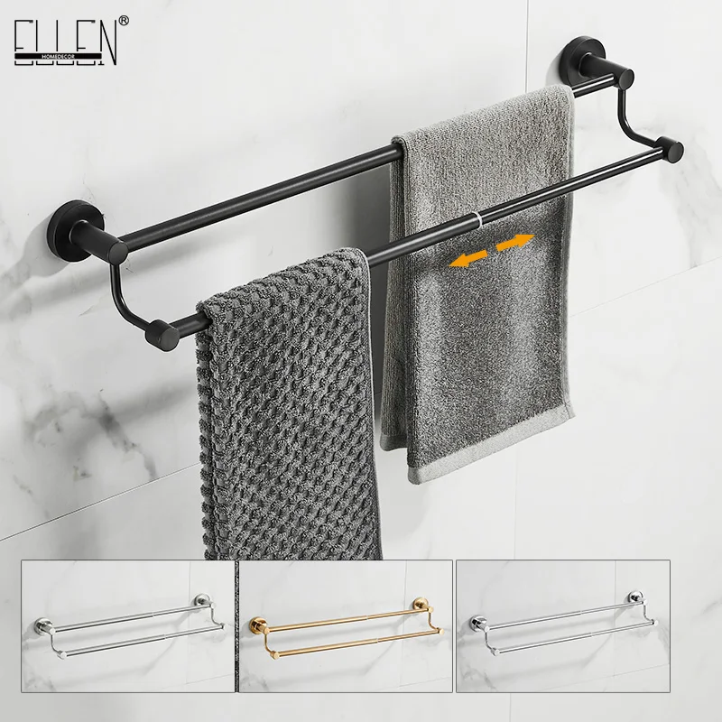 Двойной вешалка для полотенец гладкая нержавеющая сталь с лакированной