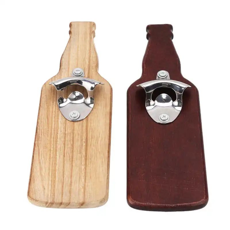 

Magnetic Beer Opener Wooden Bottle Opener 2 Pcs for Metal Wall for Cement for Brick