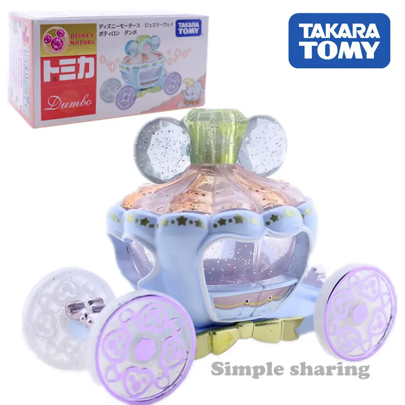 

Takara Tomy Tomica Disney Motors Jewelry Way Potiron Dumbo Car Mould Diecast Transparent Model Kit Hot Anime Figure Baby Toys