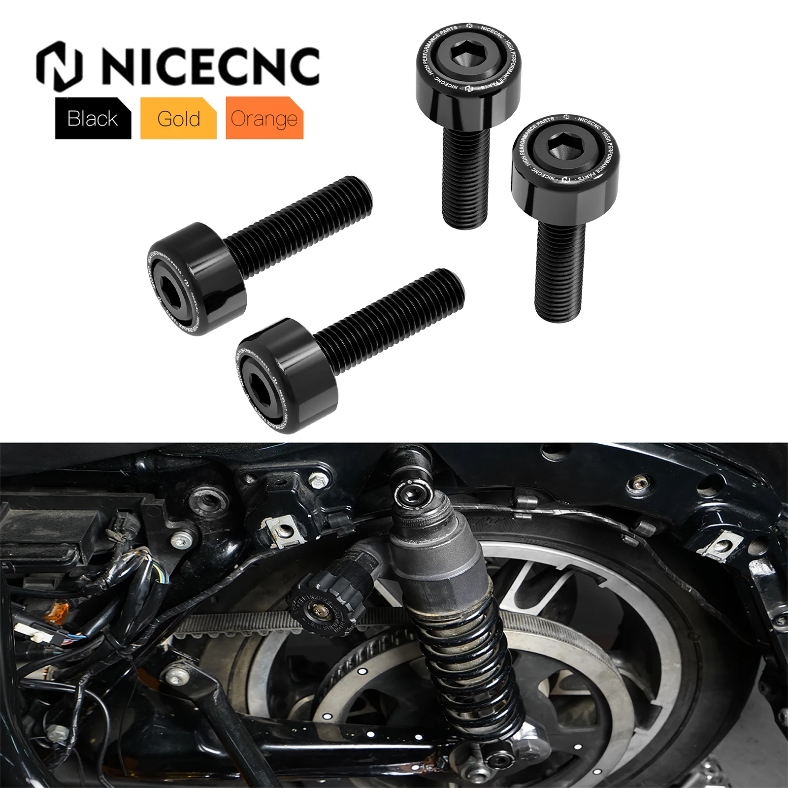 Для 1994-2023 Harley Road King FLHR задние амортизирующие болты уличное скольжение FLHX 2006-24 Police