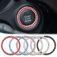 practical circle trim rhinestone car button decal diamond ring decorative accessories car sticker 3d