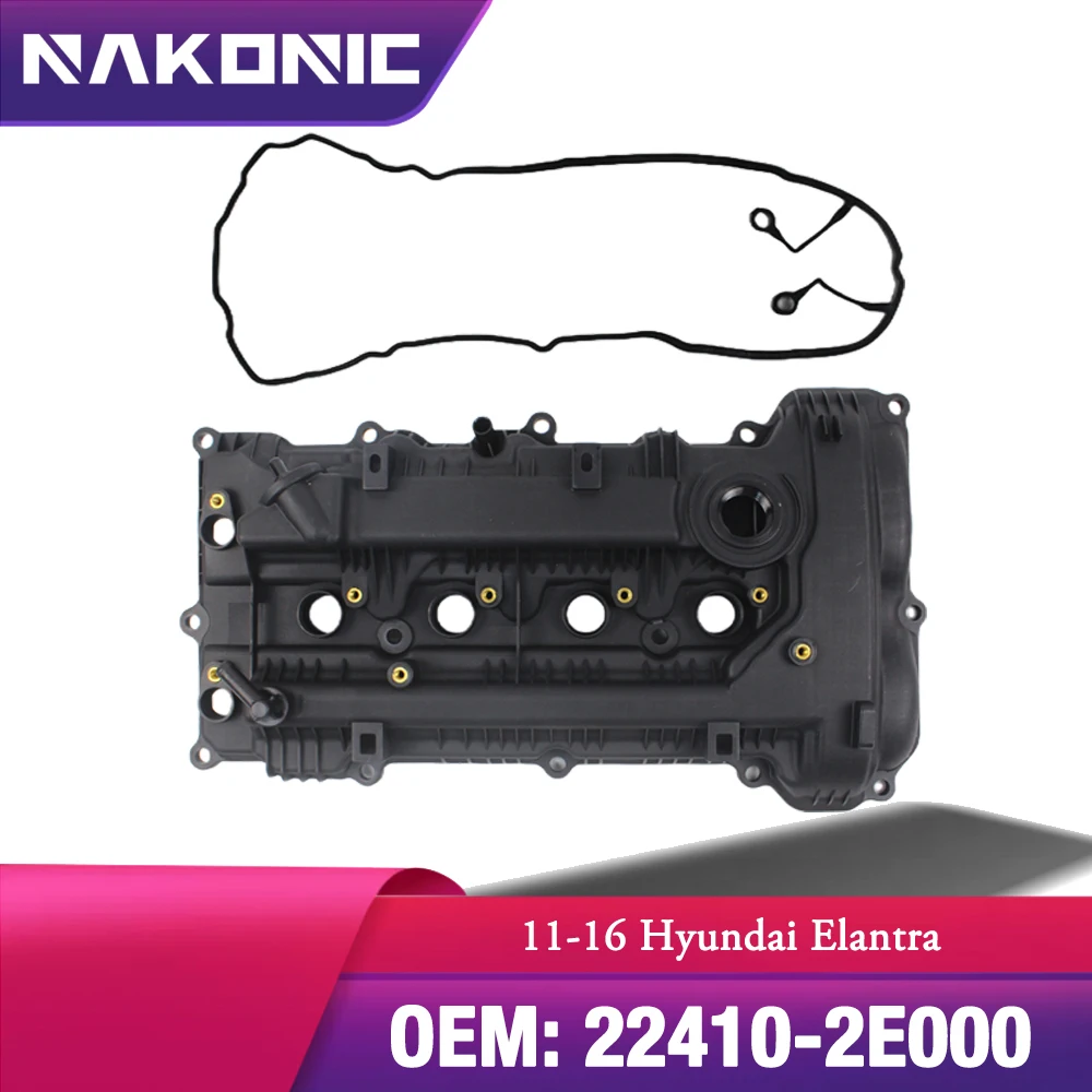 

Engine Valve Cover 224102E000 and Gasket For 11-16 Hyundai Elantra 12-13 Kia Soul Replace # 22410-2E000