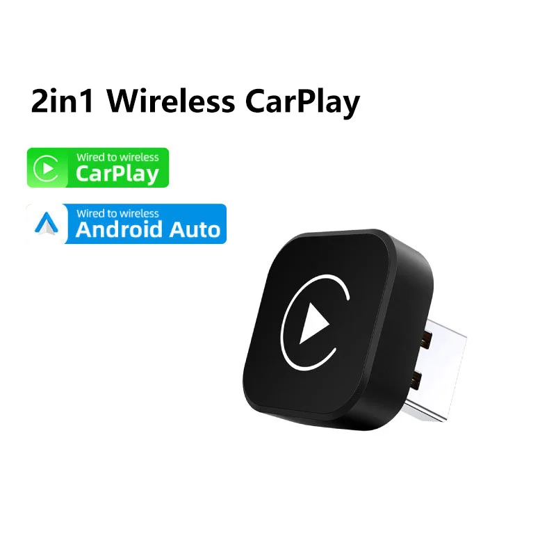 

Беспроводной адаптер CarPlay 2 в 1, адаптер Android Auto, интеллектуальный AI-бокс, автомобильные интеллектуальные системы для автомобилей с проводным CarPlay