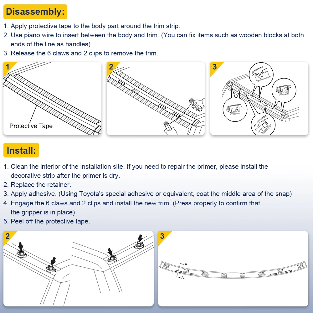 Наружная верхняя молдинга лобового стекла для Toyota Genuine FJ Cruiser 4.0L V6 07-14 75503-35061-A0