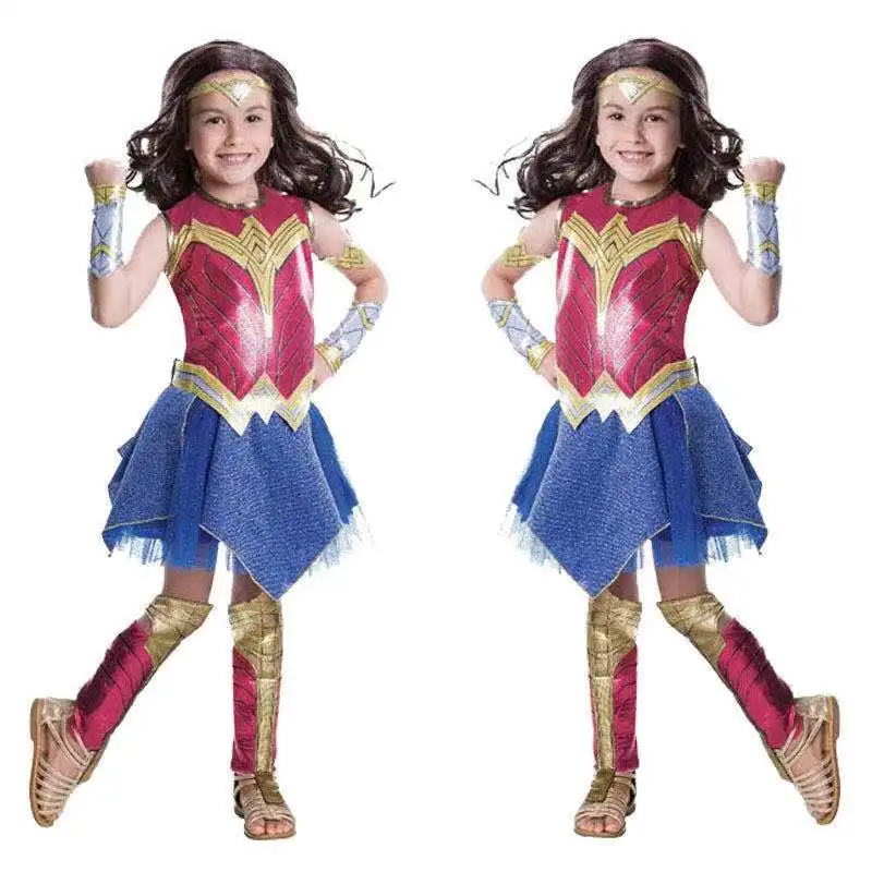 

Halloween Party Supergirl Cosplay Children's Dawn of Justice Wonder Woman Magical Women's Kids Girls Fancy Dress Up